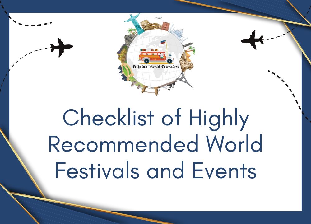 Checklist of Highly Recommended World Festivals and Events